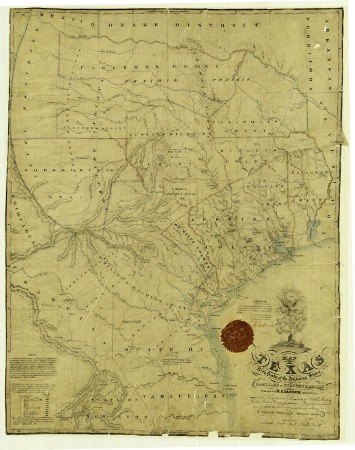 map of texas rivers. 1837 Republic of Texas Map